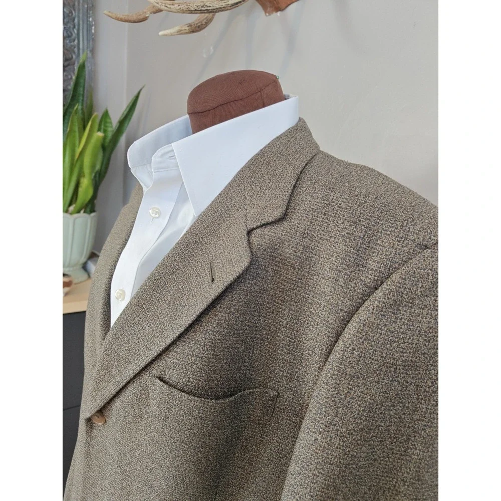 Hart Schaffner Marx Mens Sports Coat 44R Multicolor USA 3 Button Tweed Blazer